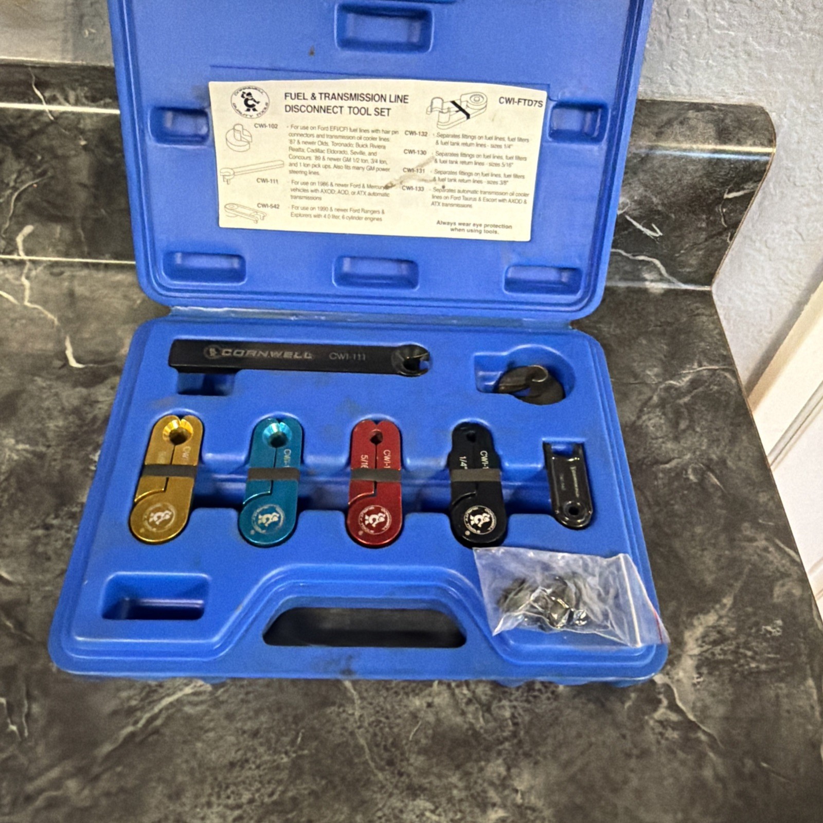 Cornwell Tools CWI-FTD7S Fuel & Transmission Line Disconnect Tool Set