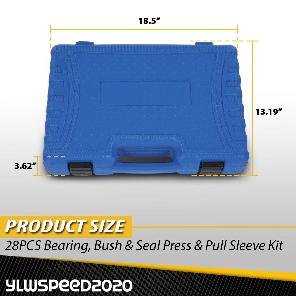 Universal Press Pull Sleeve Kit Bush Bearing Removal Insertion Tool Kit Set 28PC