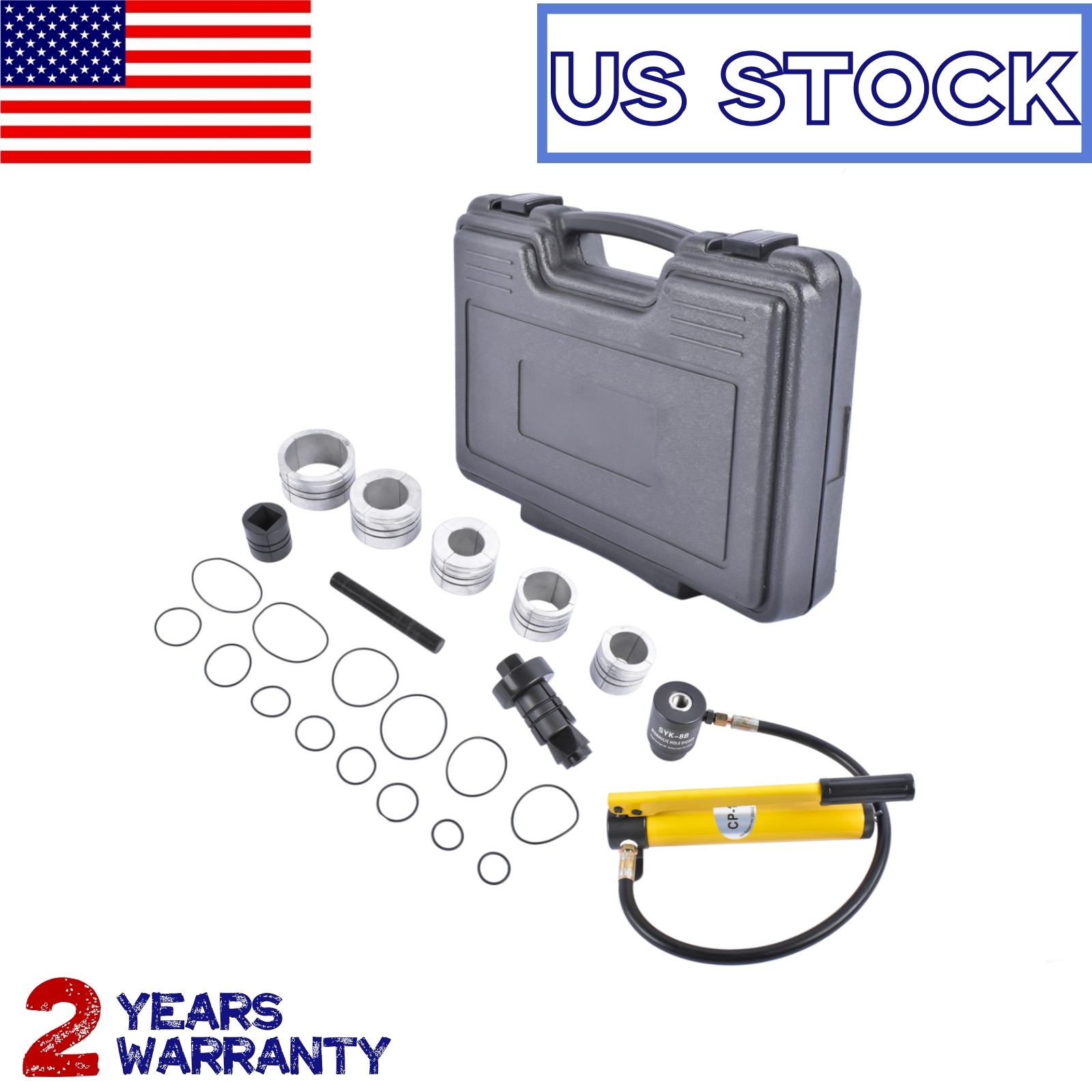 New Hydraulic Exhaust Pipe Stretcher Expander Kit with Collets 1 5/8″ to 4 1/4″