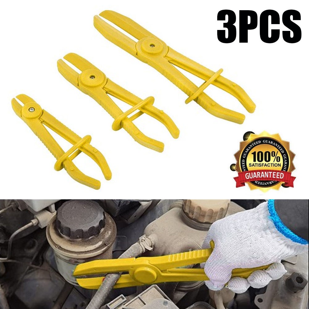3PCS Flexible Hose Clamp Plier Yellow 1/2 “to 3/4” Radiator Brake Pipe Tool