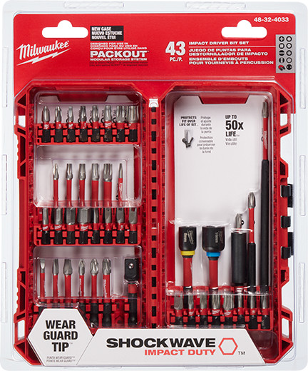 Milwaukee 48-32-4033 43pc Shockwave Impact driver Bit Set Designed for Packout