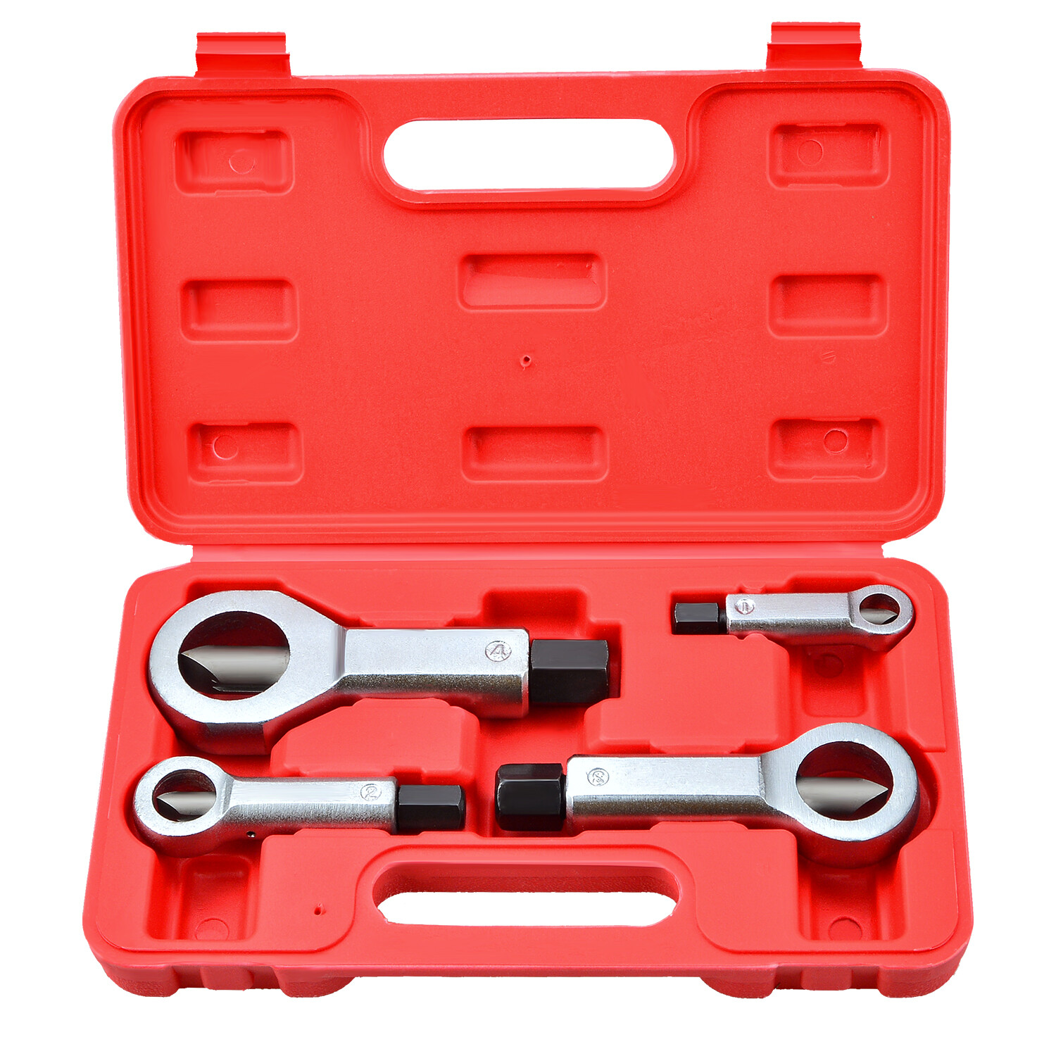 4pcs Nut Splitter Tool Broken Damaged Stuck Remover Puller Corroded Split Set