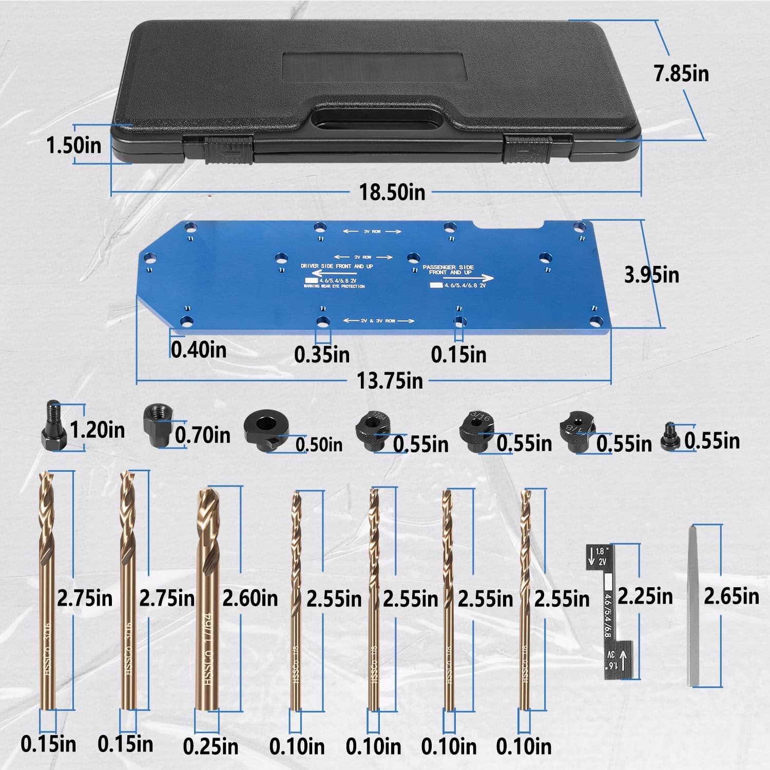 Broken Exhaust Manifold Drill Template 71600 for Ford V10 2V 3V 4.6L 5.4L&6.8L-
