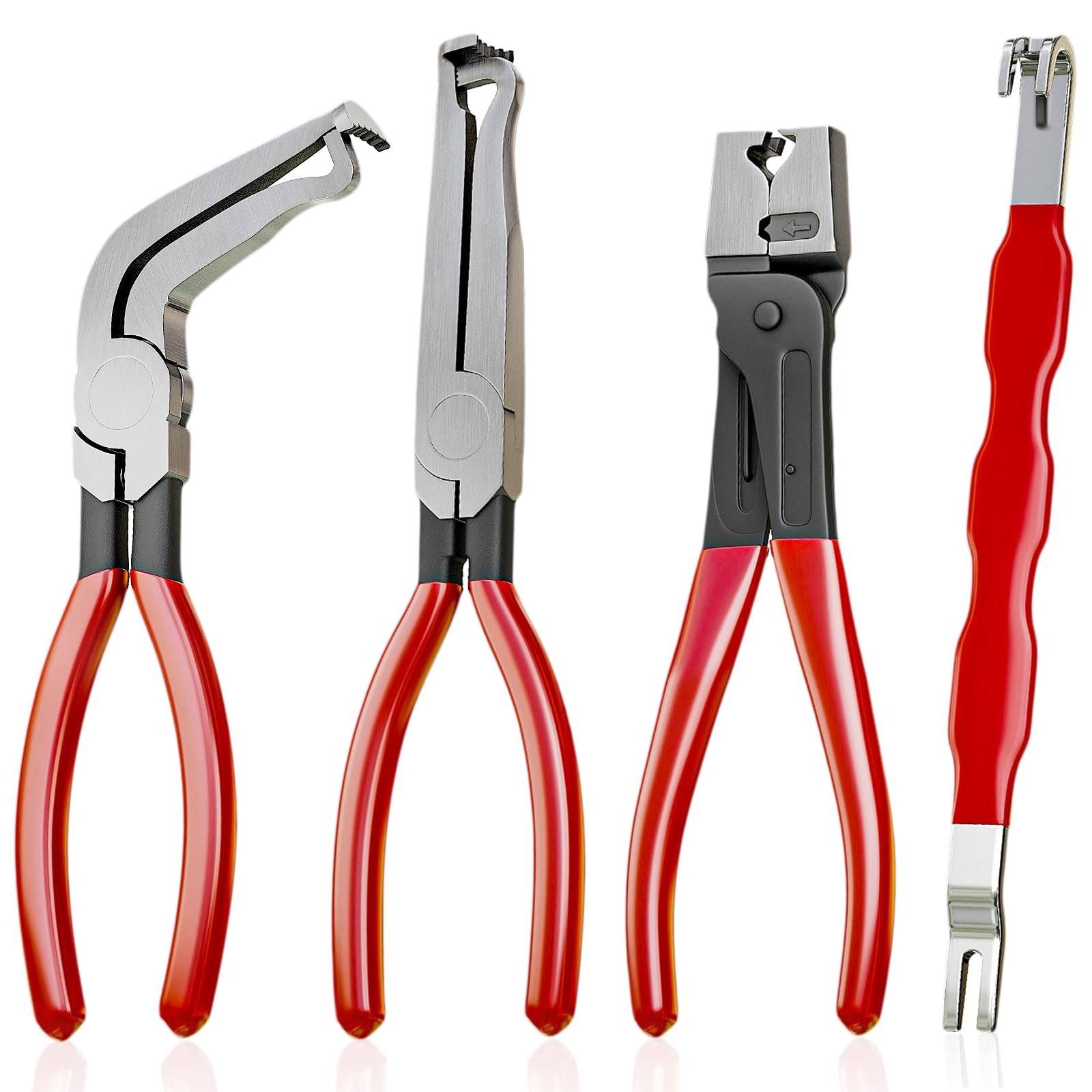 4 PCS Automotive Electrical Disconnect & Hose Clamp Pliers Set | Car Repair Tool