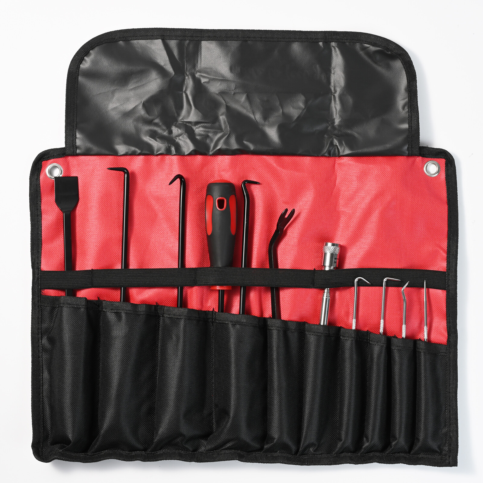 11pcs With Scraper Magnetic Telescoping Hand Tool Kit Pick And Hook Set