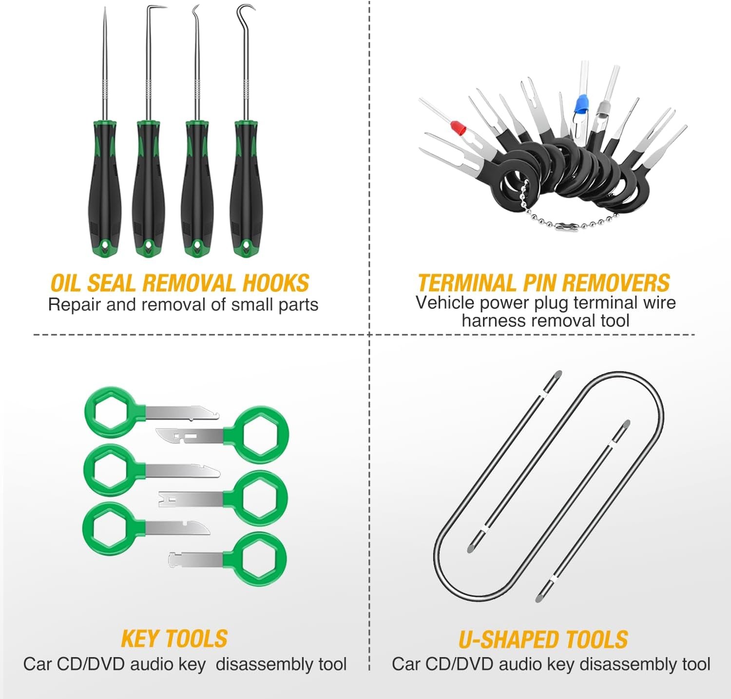 102Pcs Trim Removal Tool Kit, Car Push Pin Nylon Bumper Retainer Clip Set, Faste