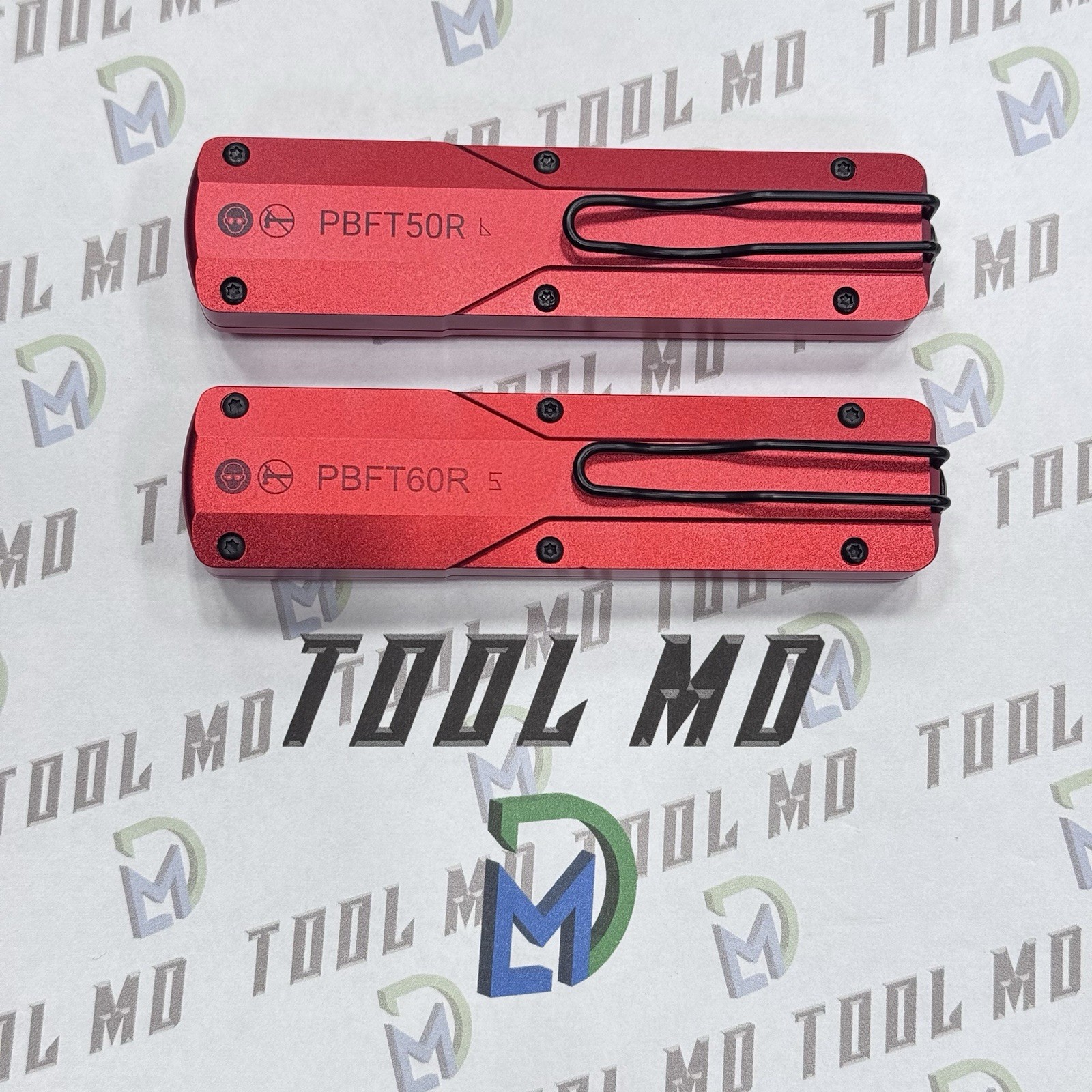 Snap-on Tools NEW 2pc RED Out The Front Retractable Pry Tool Set PBFT50 PBFT60