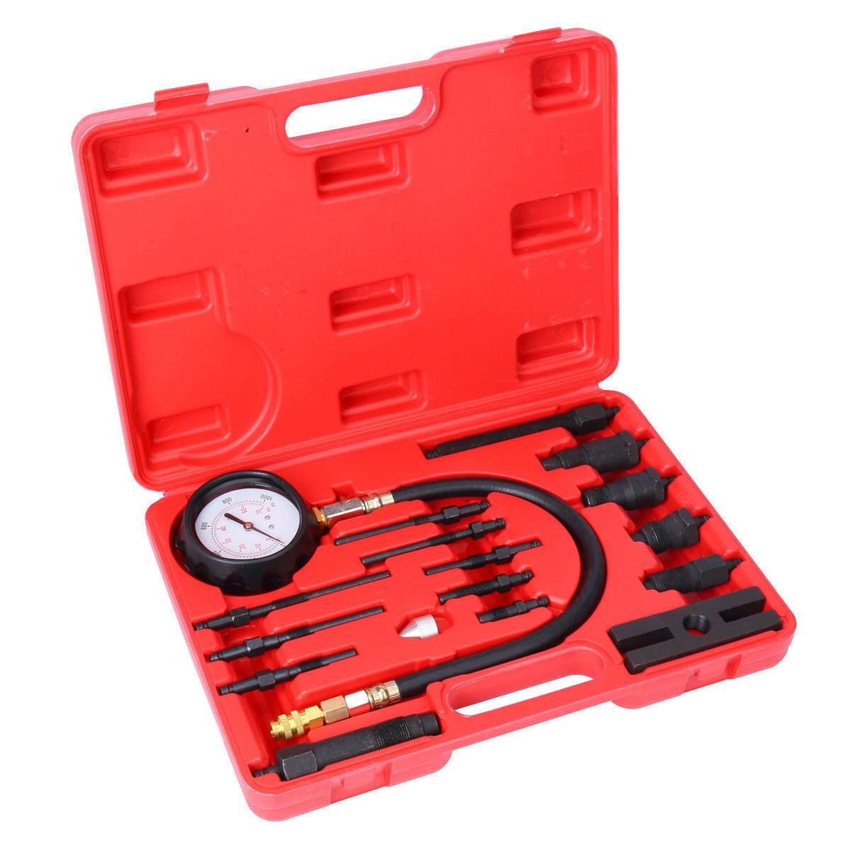 Diesel Engine Cylinder Compression Tester Tool Kit 0-70 bar/1000PSI Tractor Semi