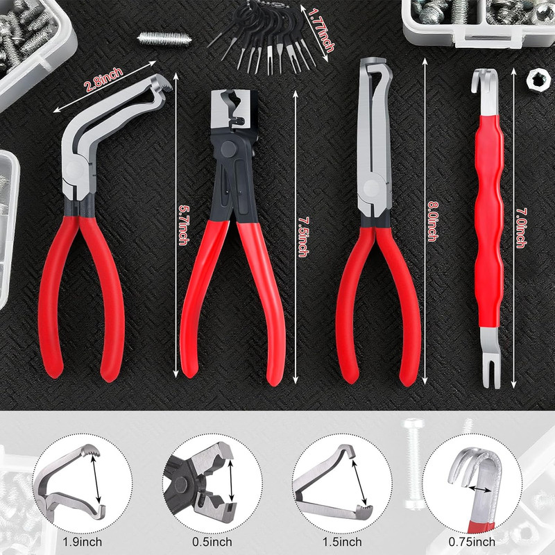 4 Pieces Electrical Disconnect Pliers for Cars, Automotive Electrical Plug