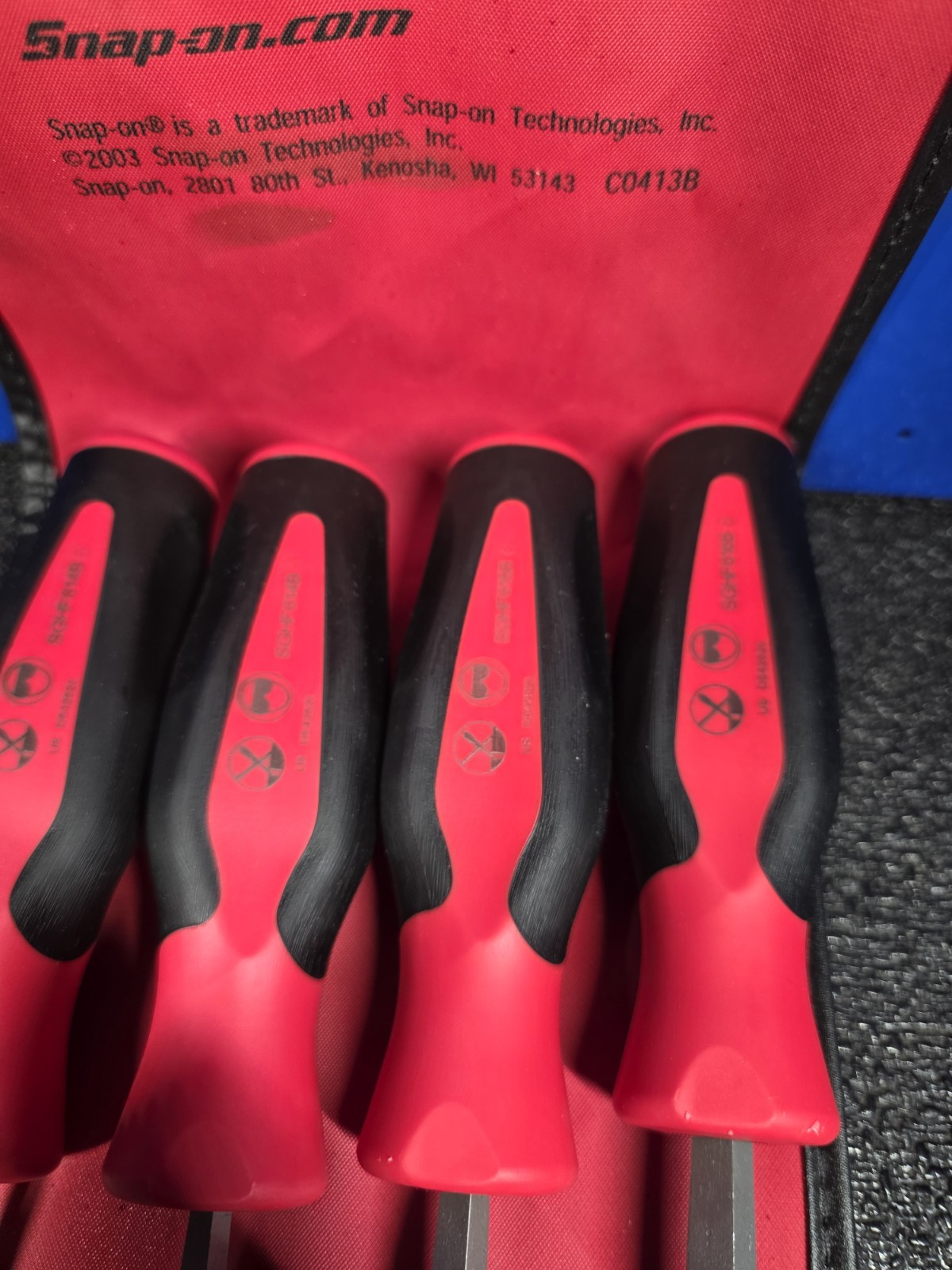 Snap-on Tools SGHBF200A 4-Piece LIGHT USE Red Handle Round File Set See Details