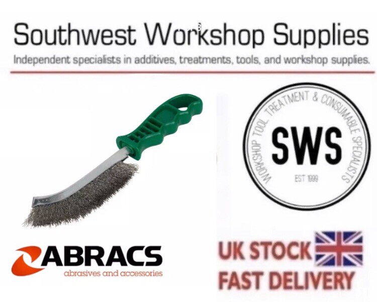 NEW 24xAbracs Green Plastic Handle S/S Stainless Steel Brush QUALITY 32126 £2.71