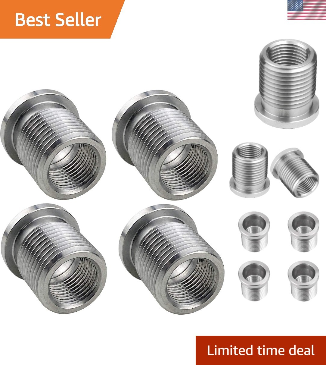M14 x 1.25 Spark Plug Inserts – Durable Alloy Steel for Ford Triton Trucks/SUVs
