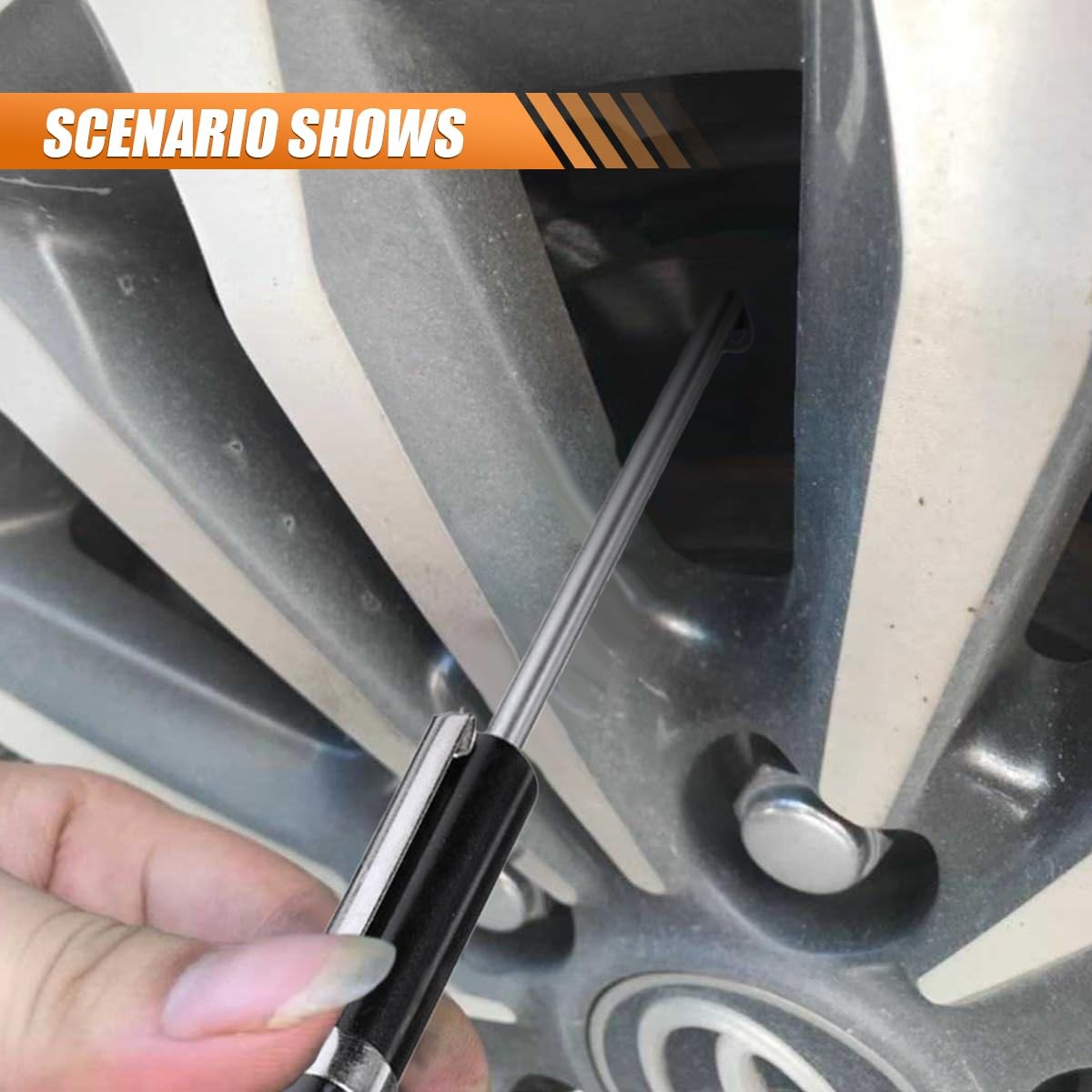 Brake Pad Thickness Gauge Measure Tool Scale Detection Pen Tire Tread 1.5mm