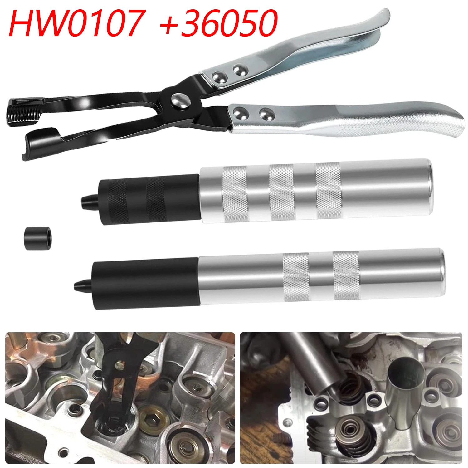 HW0107 Valve Seal Removal Pliers & 36050 Valve Keeper Installer/Remover Set