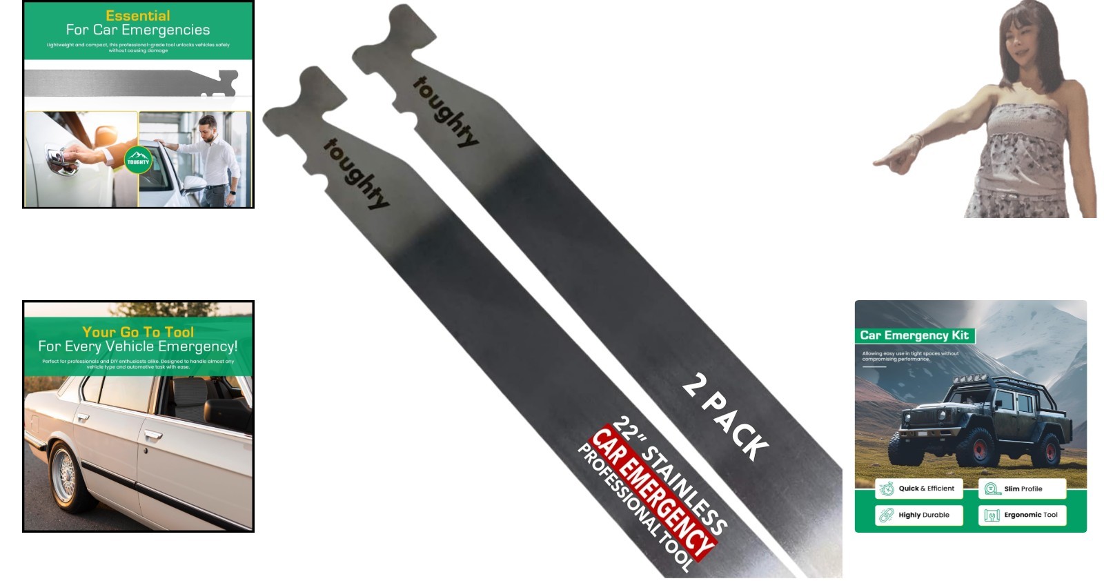 Ergonomic & Lightweight 2-Pack Stainless Steel Repair Tool for Automotive Needs