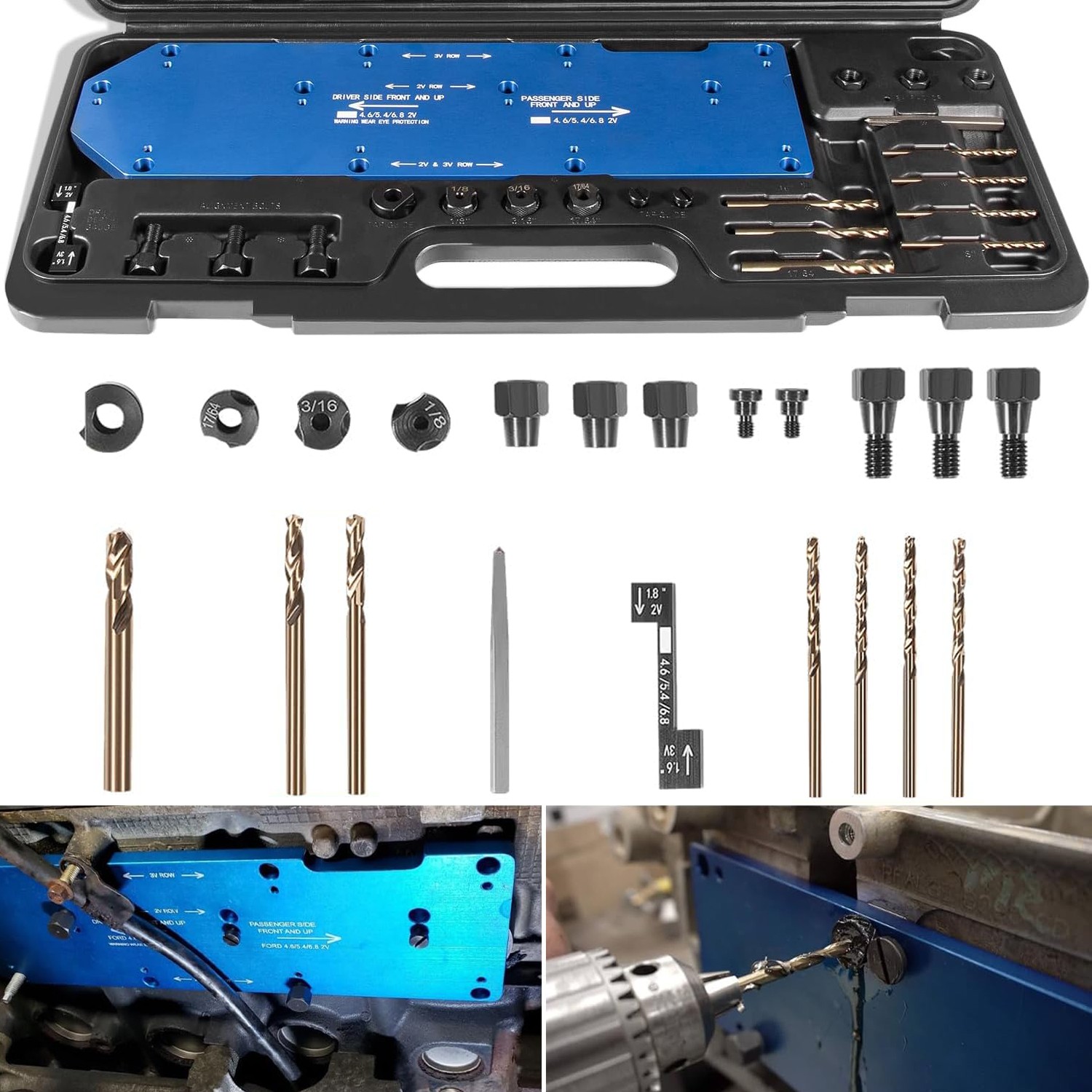for Ford V10 2V 3V 4.6L 5.4L,6.8L 71600 Broken Exhaust Manifold Drill Template