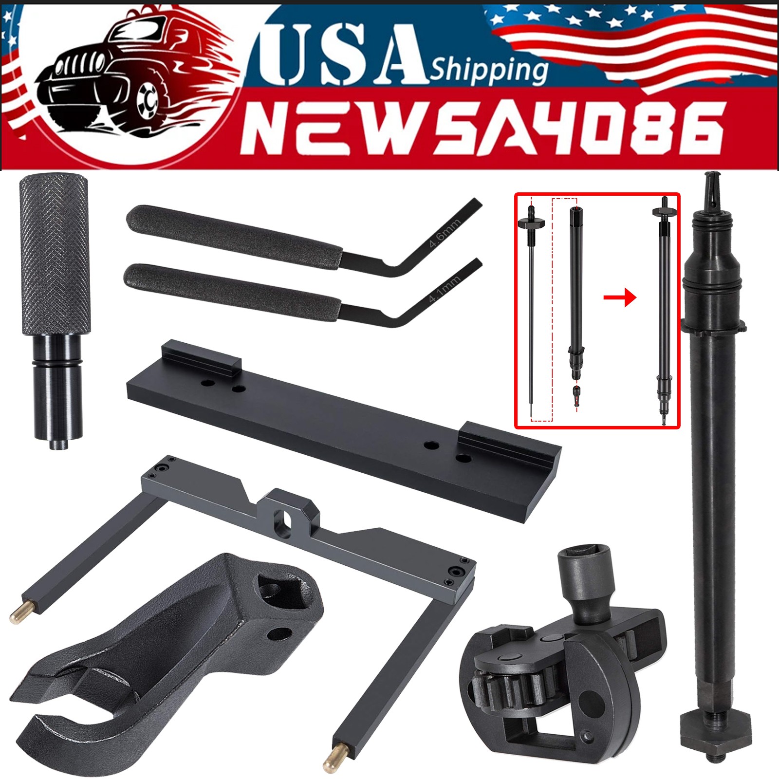 Injector Cup Remover Engine Barring Timing Tool Set for Detroit Diesel DD15 DD16