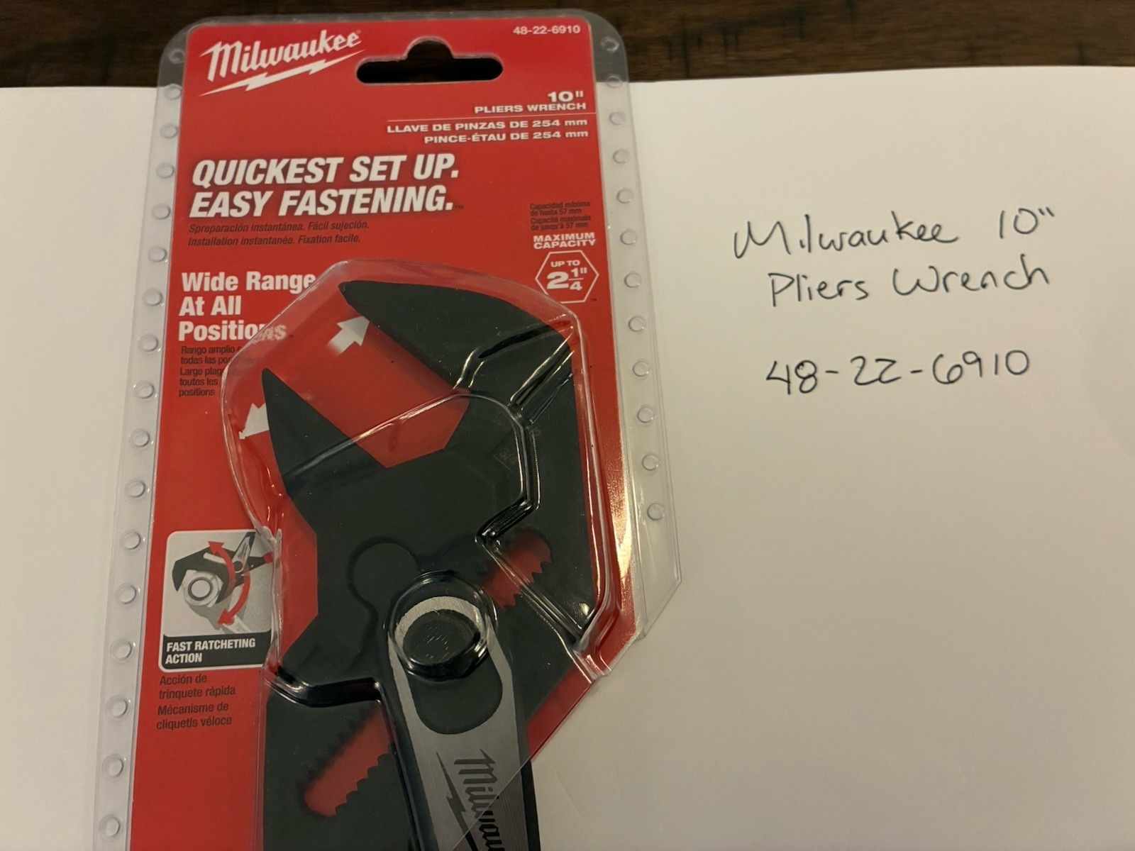 NEW Milwaukee Tools 48-22-6910, 10″ Adjustable Pliers Wrench – Parallel Jaws