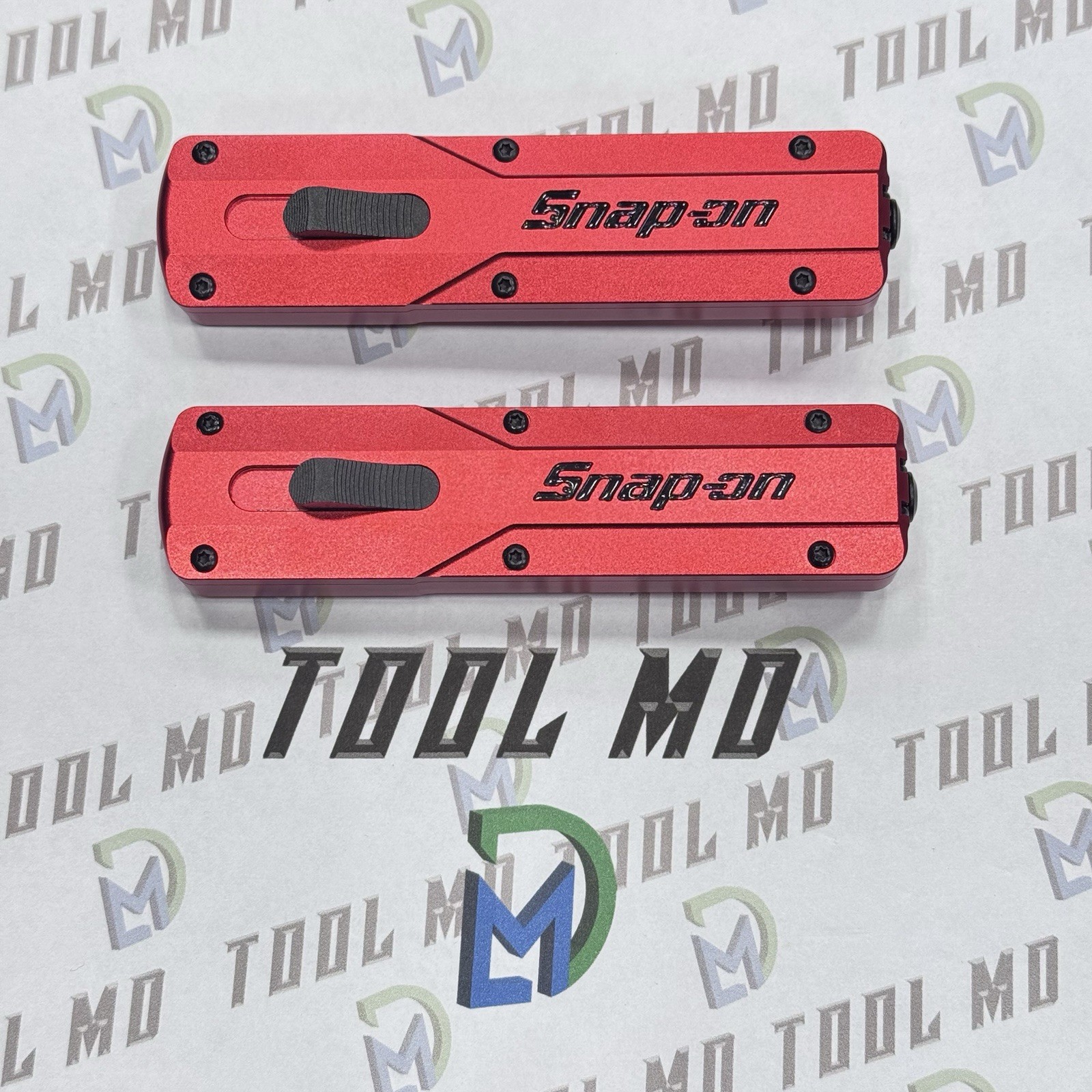 Snap-on Tools NEW 2pc RED Out The Front Retractable Pry Tool Set PBFT50 PBFT60