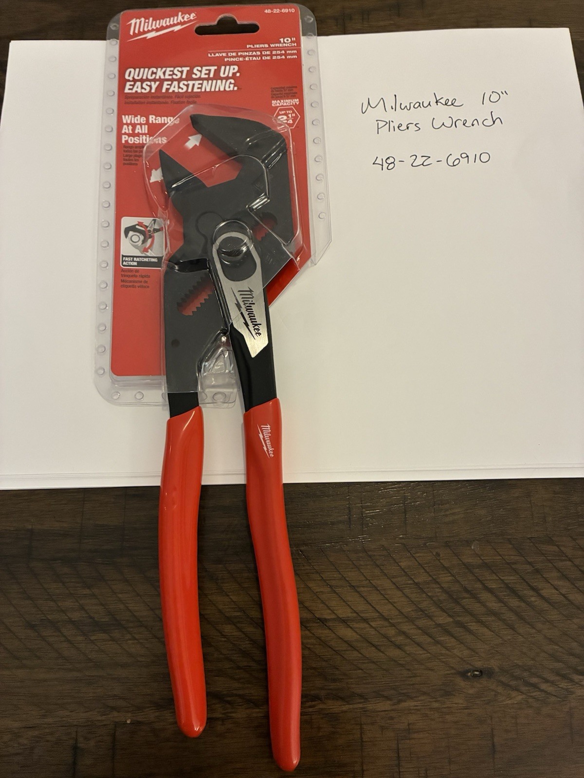 NEW Milwaukee Tools 48-22-6910, 10″ Adjustable Pliers Wrench – Parallel Jaws