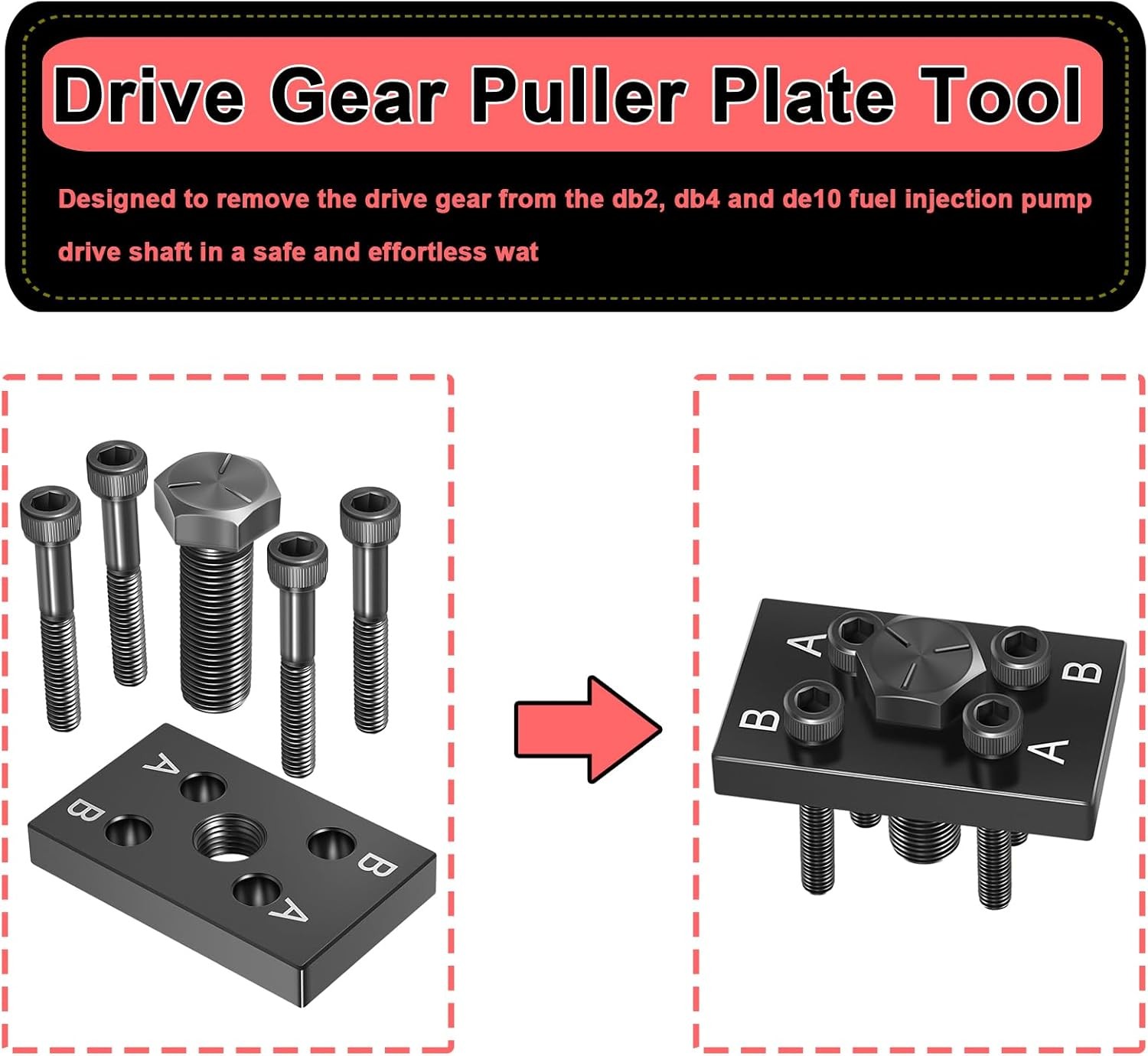 Drive Gear Puller Plate Tool JDG1560 JDG670A for John Deere 6068 6059 Engines