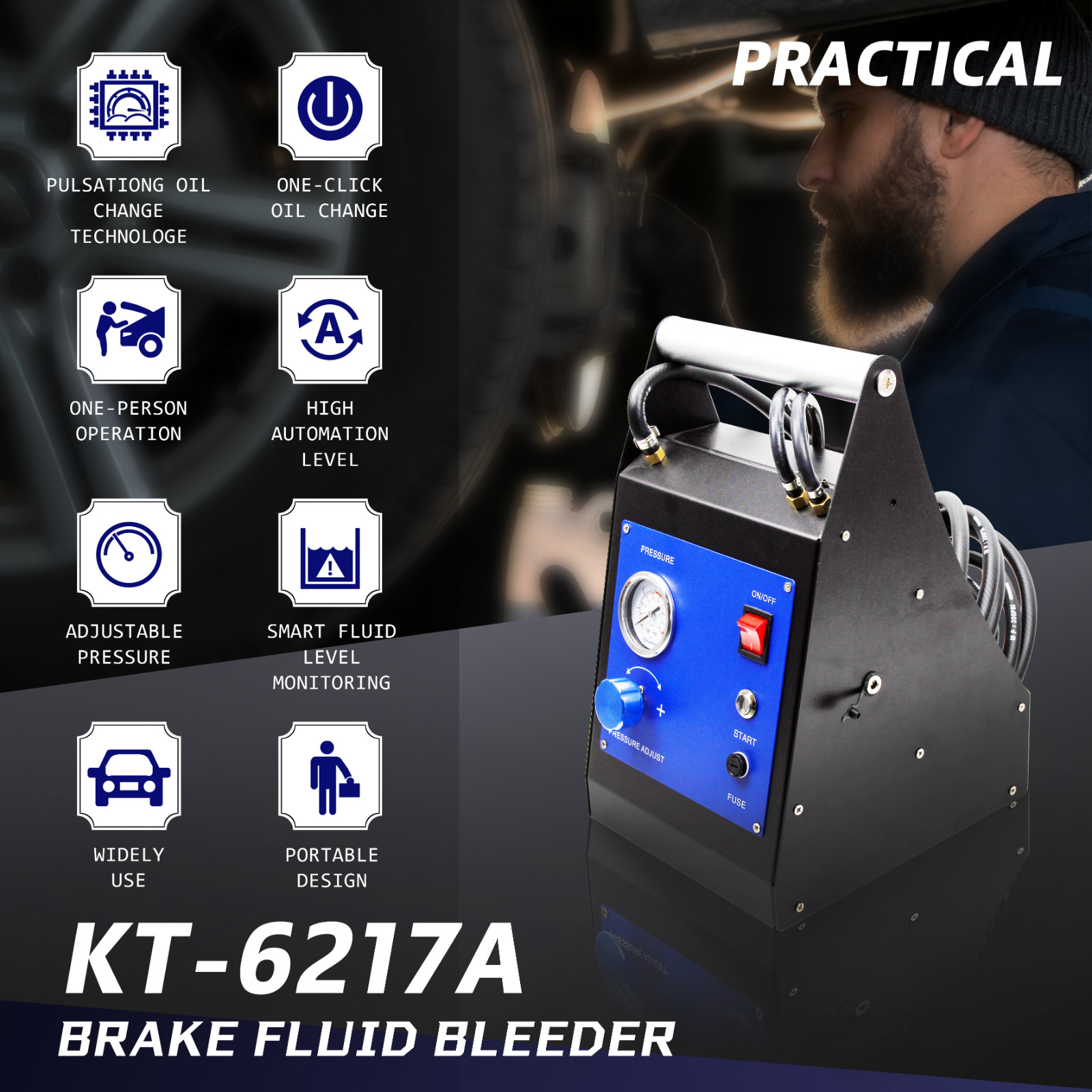 Electric Brake Bleeder Kit Automotive Brake Fluid Oil Exchanger DC 12V /AC 240V