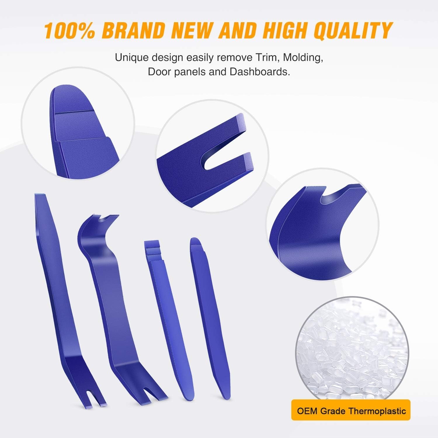 GOOACC 5PCS Auto Trim Removal Tool Kit No-Scratch Pry Tool Kit for Car Door 5PCS