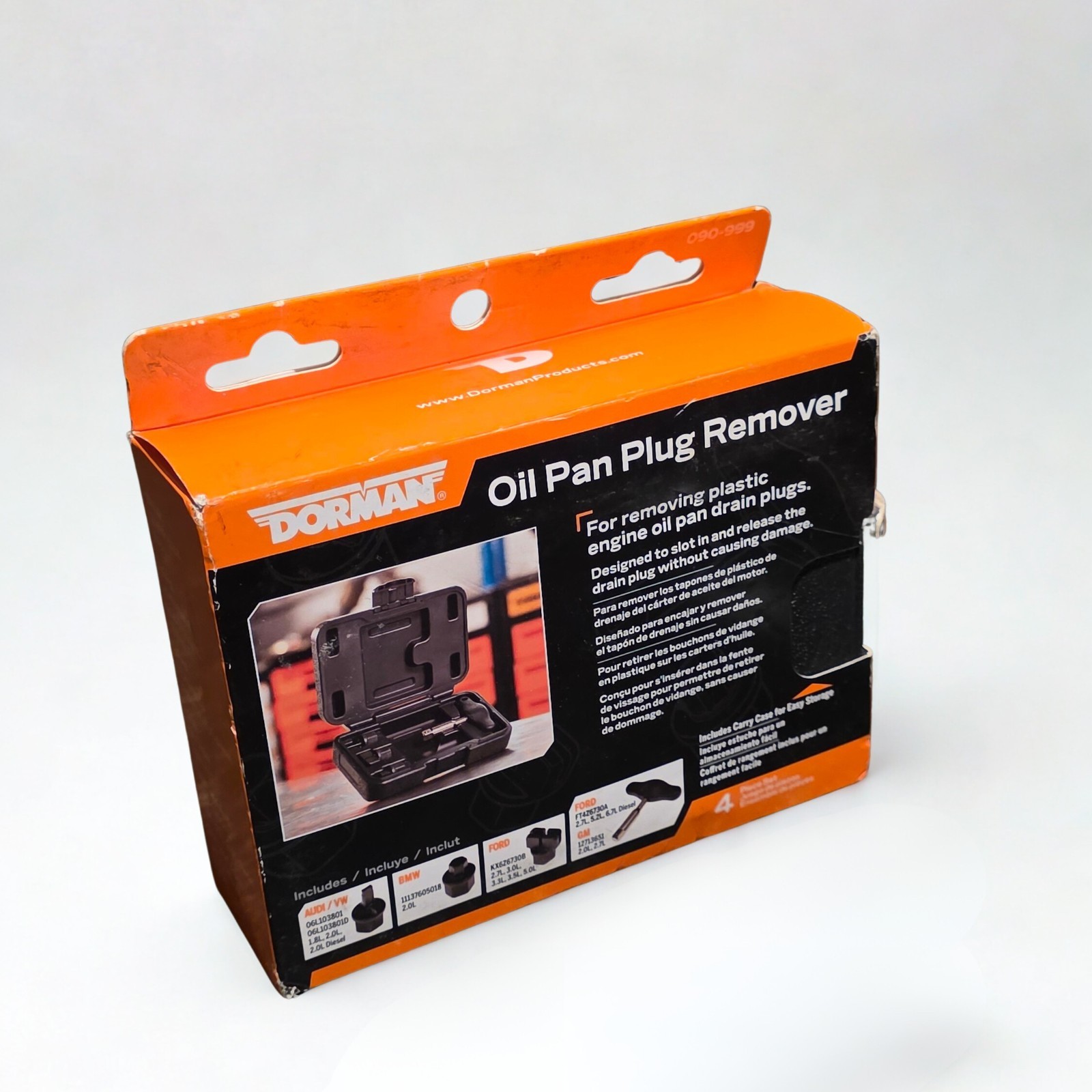 Dorman 090-999 Oil Pan Drain Plug Remover Tool 4 Pc Set
