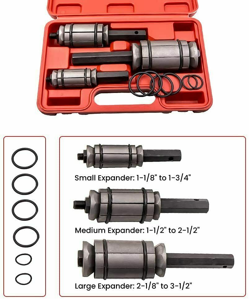3Pcs 1/8″ to 3-1/2″ Tail Pipe Expander Muffler Exhaust Tailpipe Tube Tool Set