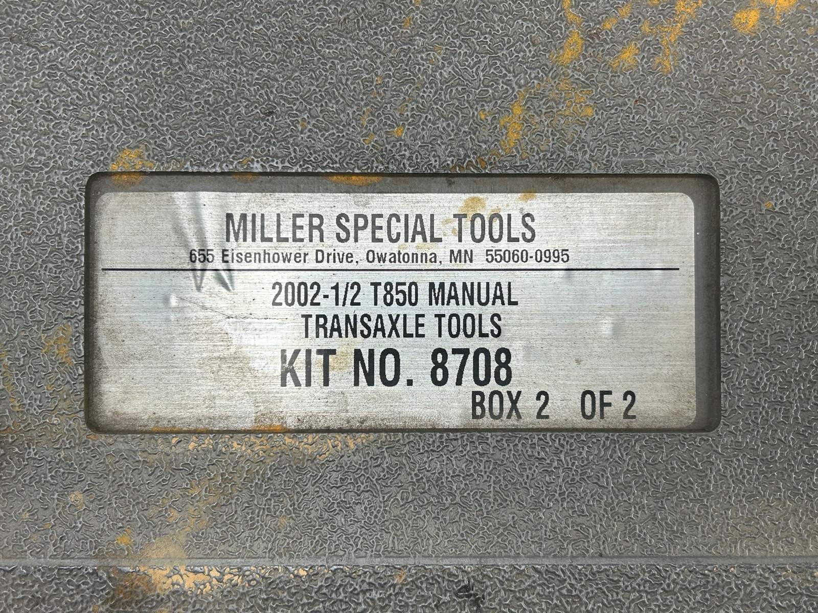 Miller Tools 2002-1/2 T850 Manual Transaxle Tools KIT NO. 8708 2 of 2