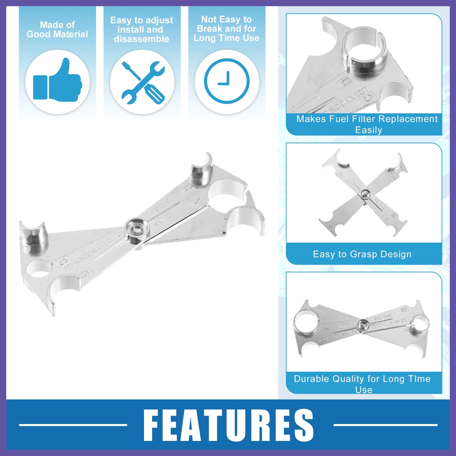 Fuel Line Disconnect Tool Kit 3/4″ 5/8″ 1/2″ 3/8″ for GM for Ford Pack of 2
