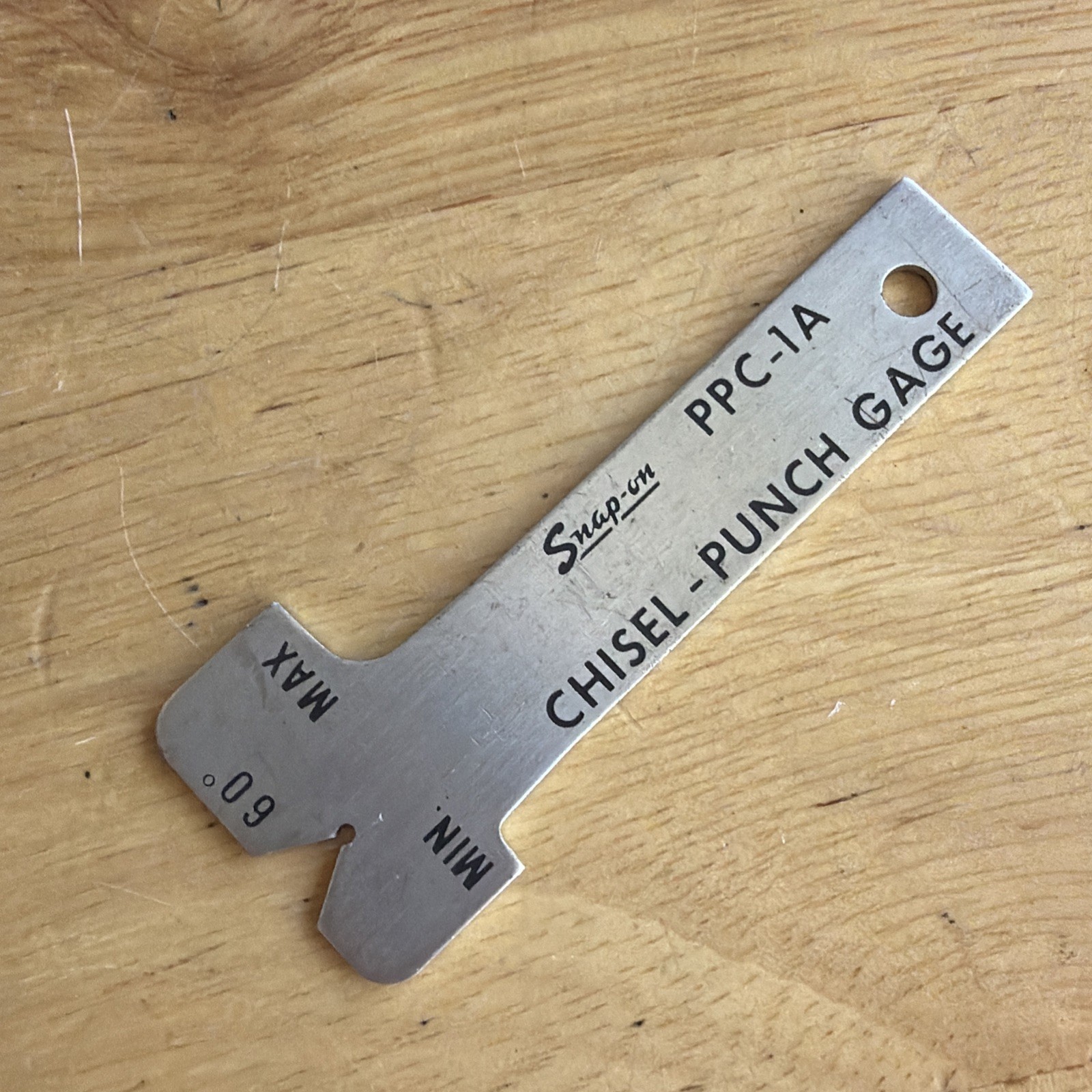 Snap On Tool Chisel Punch Gage Gauge Checker Tester PPC-1A Vintage Made in USA