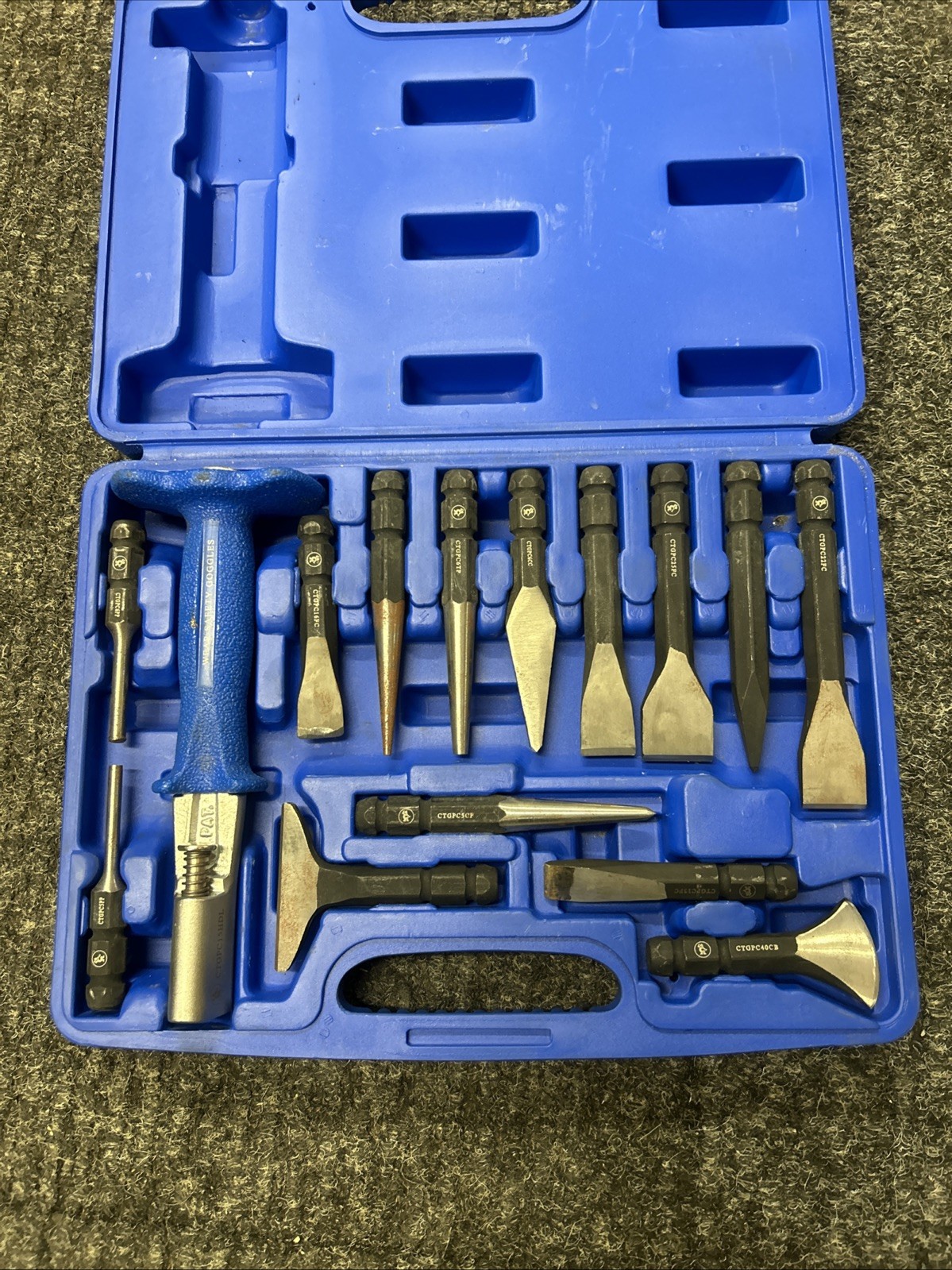 Cornwell Quick Change Drive Handle 15 Piece Punch and Chisel Set CTGPC15KIT
