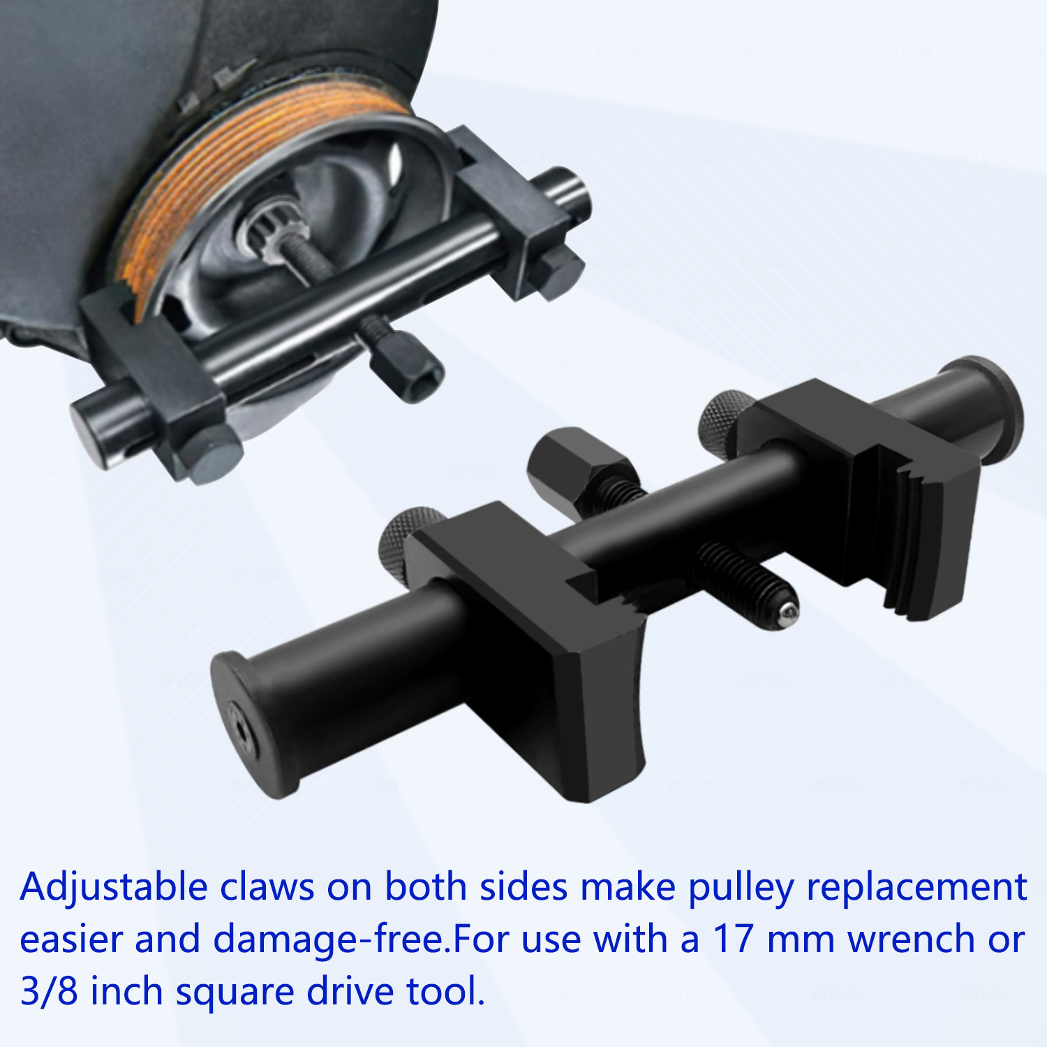 Ribbed Drive Crankshaft Pulley Puller Kit For Size from 35mm-160mm in Diameter