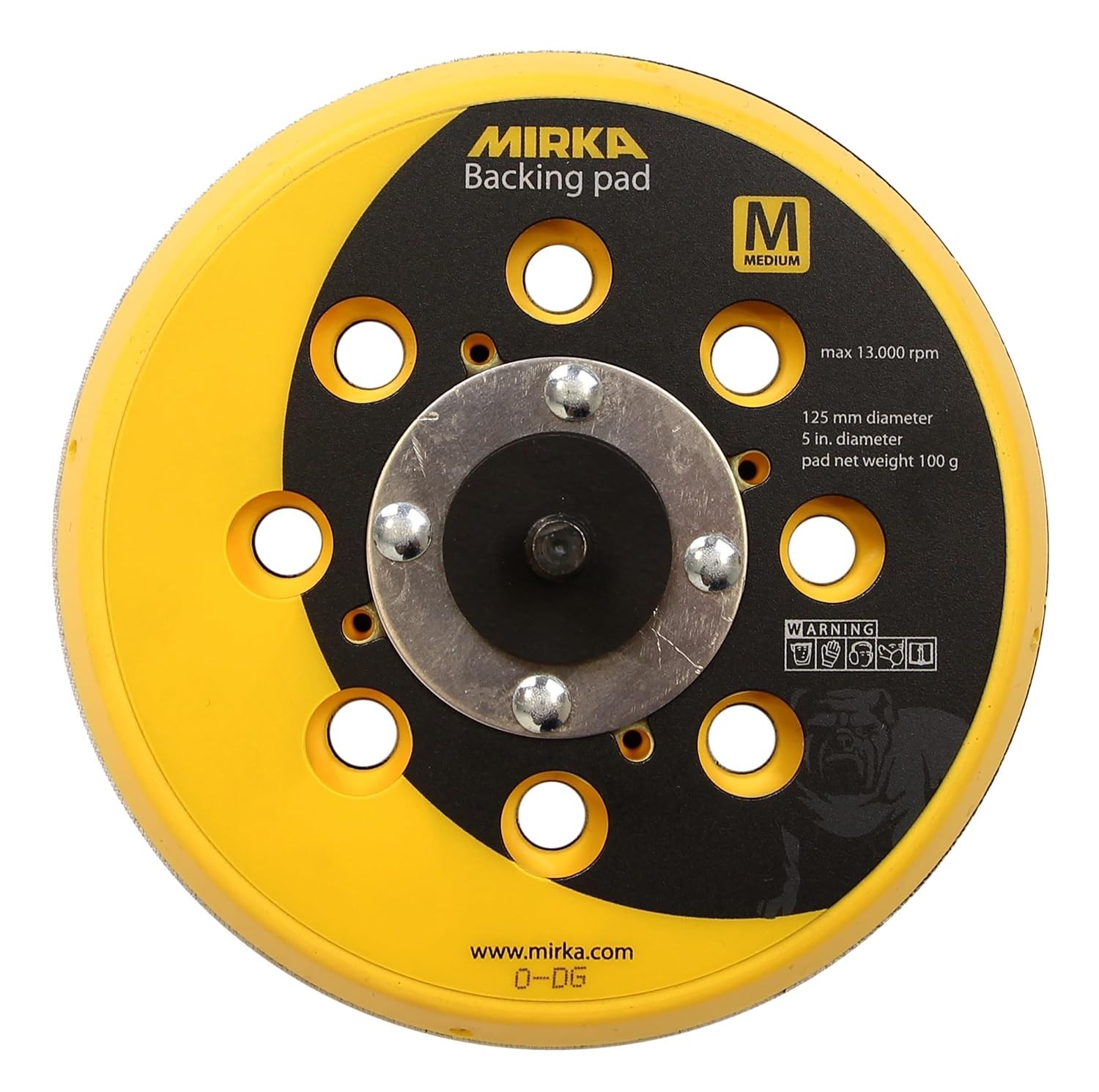 Mirka 915GV28 5 Inch Hook & Loop Backup Pad 28 Hole Medium Vacuum Pad