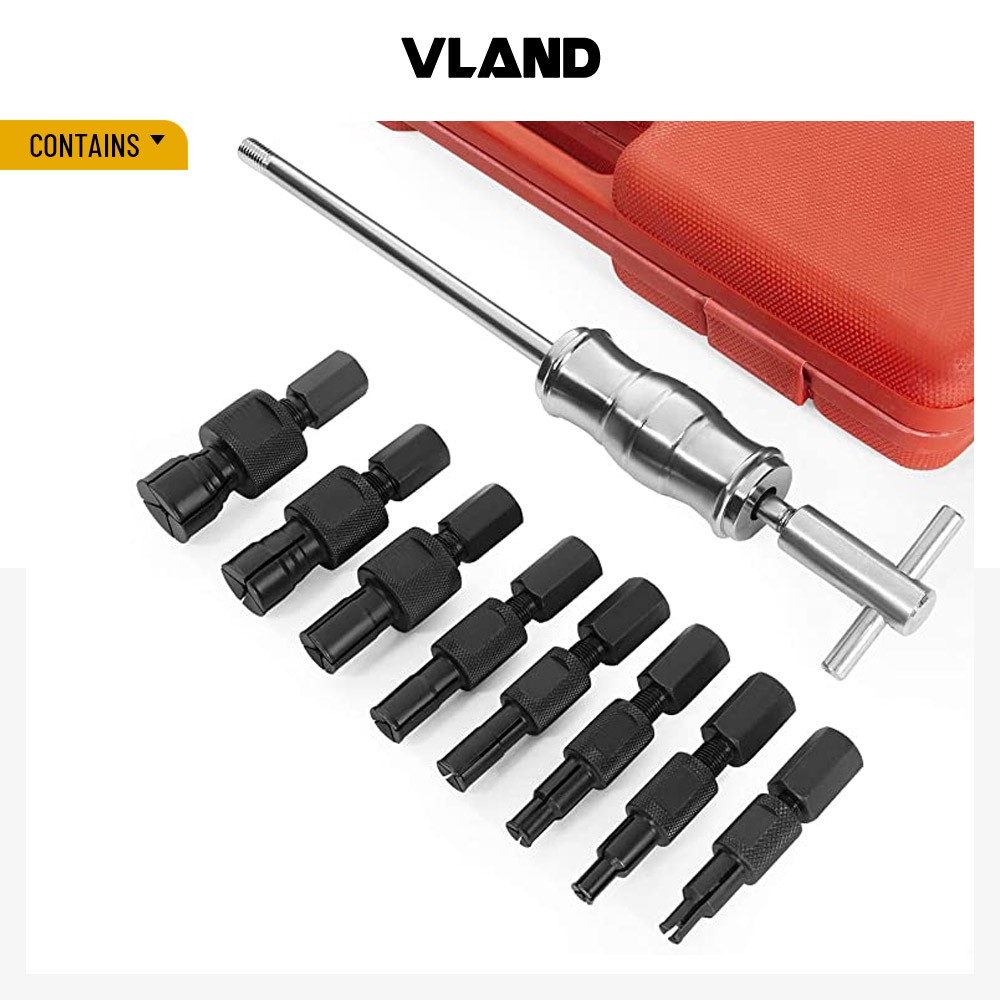 9Pc/Set Inner Bearing Puller Remover Blind Hole Slide Hammer Internal Kit 8-32mm