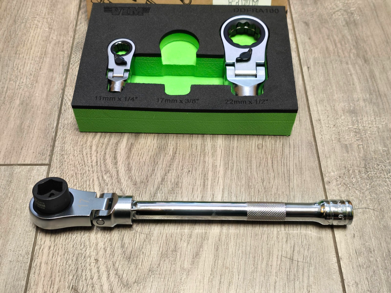 Vim Tools DDFRA100, Nora Reversible Flex Ratchet Adapters for Dual Drive Sockets