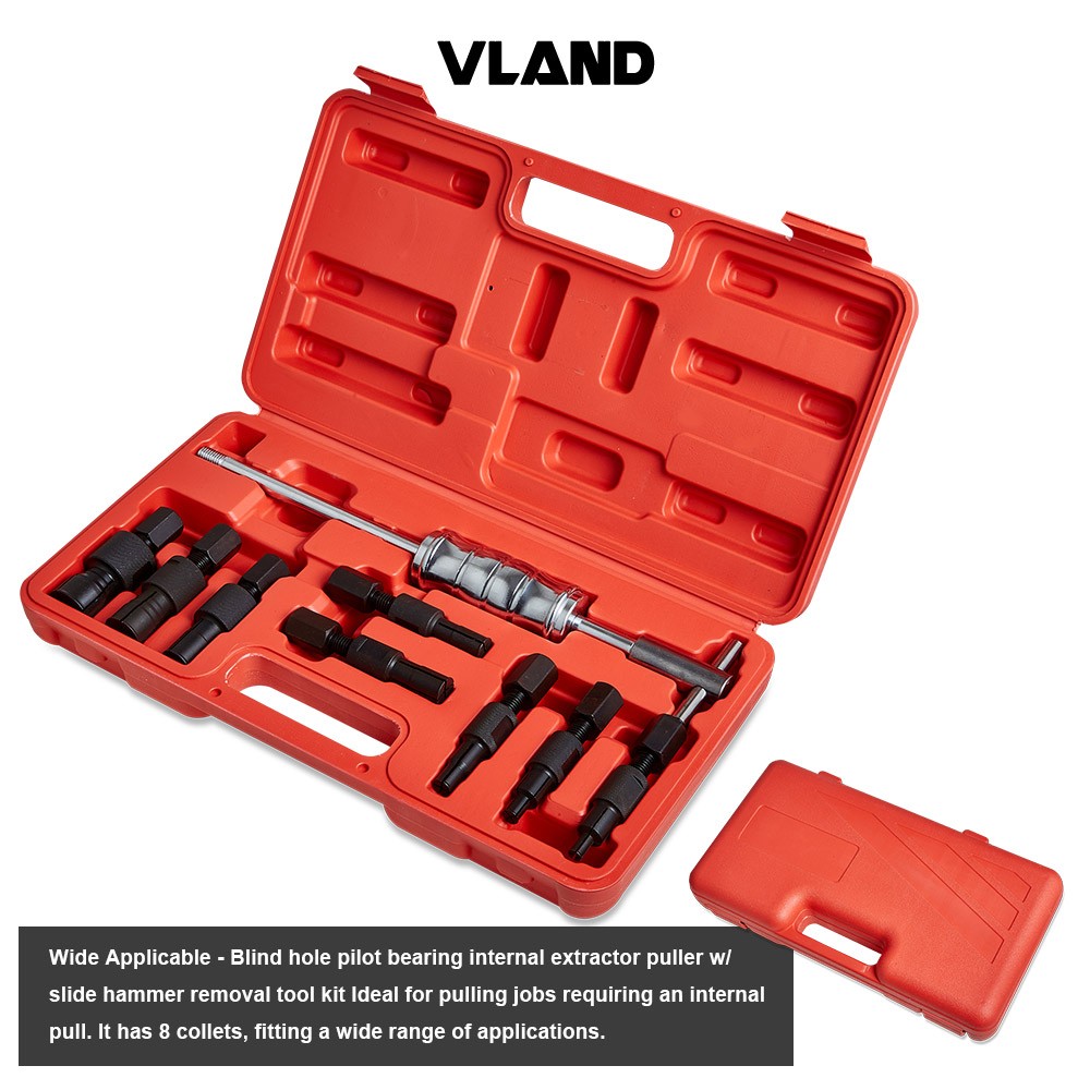 9Pc/Set Inner Bearing Puller Remover Blind Hole Slide Hammer Internal Kit 8-32mm
