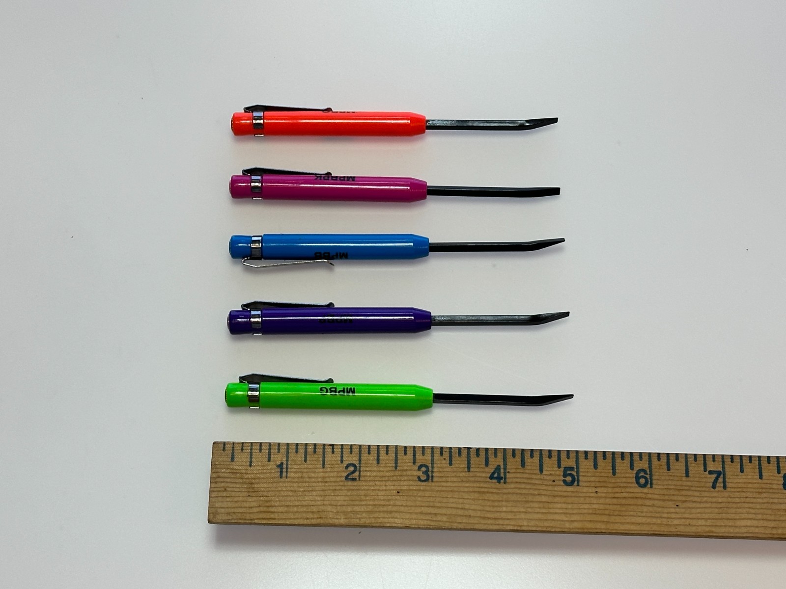 VIM Tools 5pc Mini Pocket Pry Bar Set w/Pocket Clip & Magnet (ALL MULTI-COLORS)