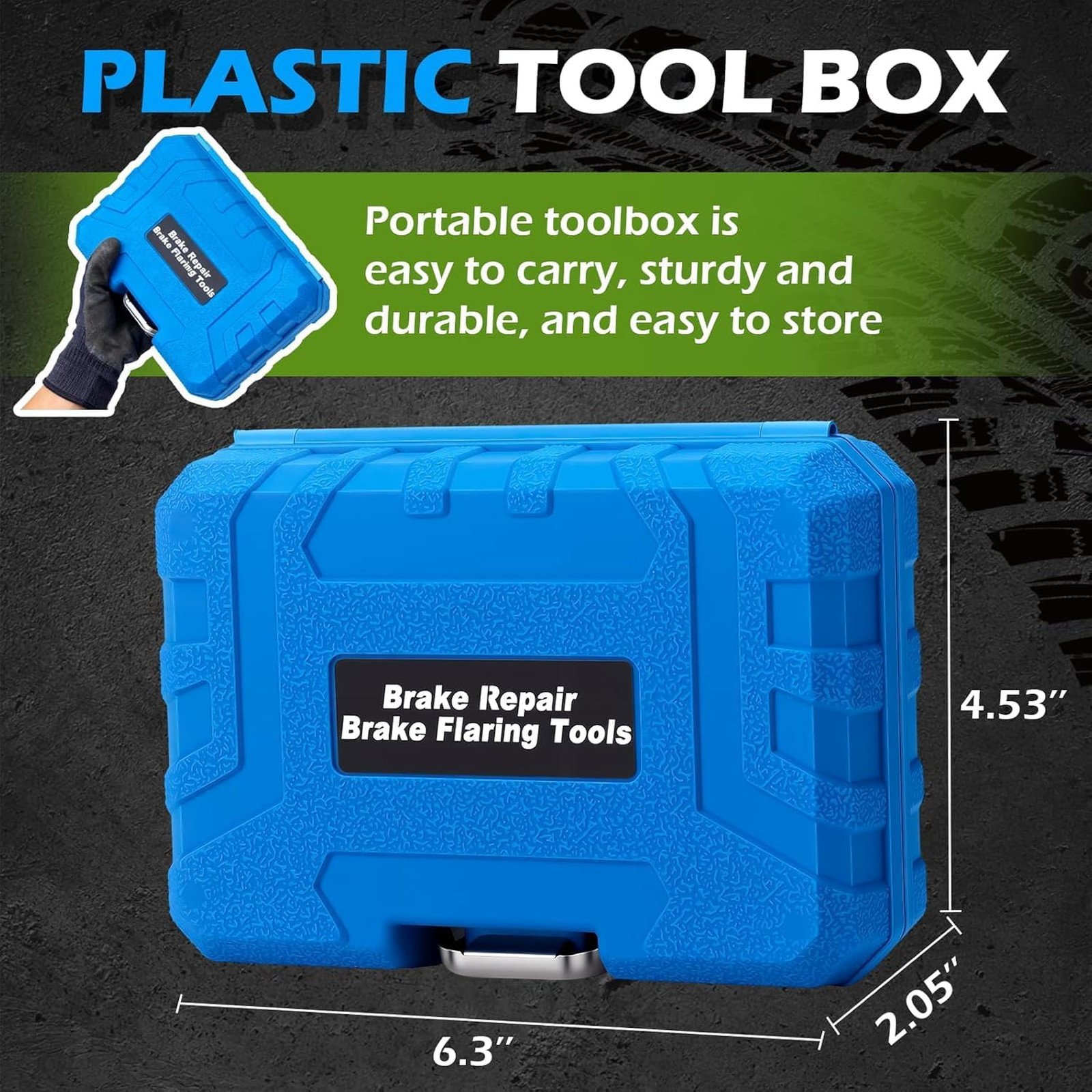 Brake Line Flaring Tool Kit 7-Piece, 3/16″ 1/4″ SAE Double & Bubble Flare Tool