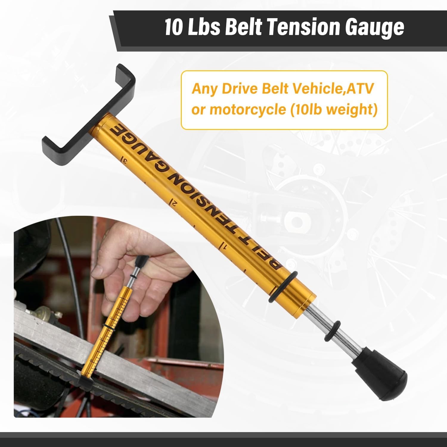 Belt Tension Gauge Adjustable 10 Lbs Specification, Universal Design Drive Be…