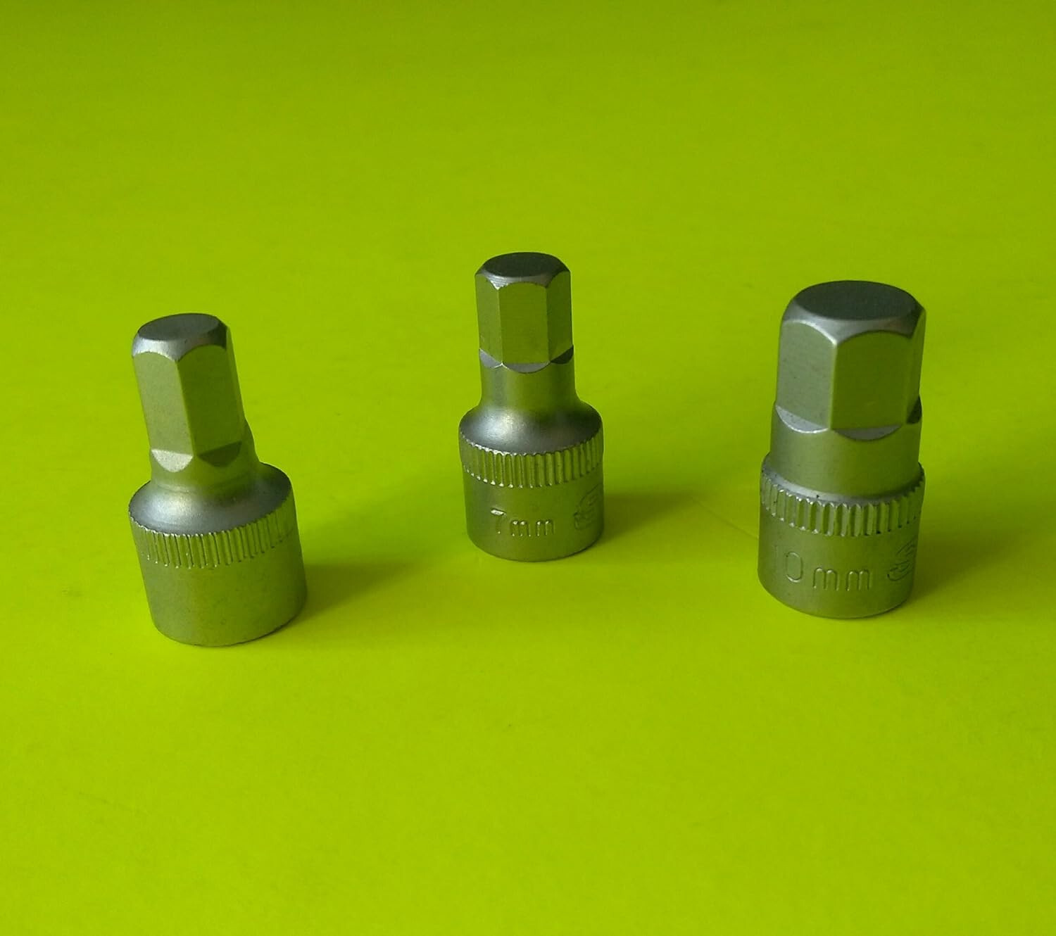 RARE 3 Pc Stubby Hex Socket Set Tools 5mm, 6mm and 7mm