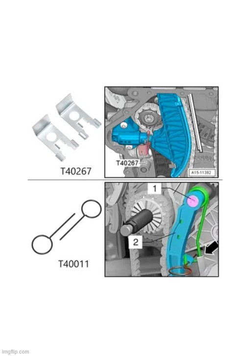 T40267 Set 4 Pieces (4 tools) for VW Audi