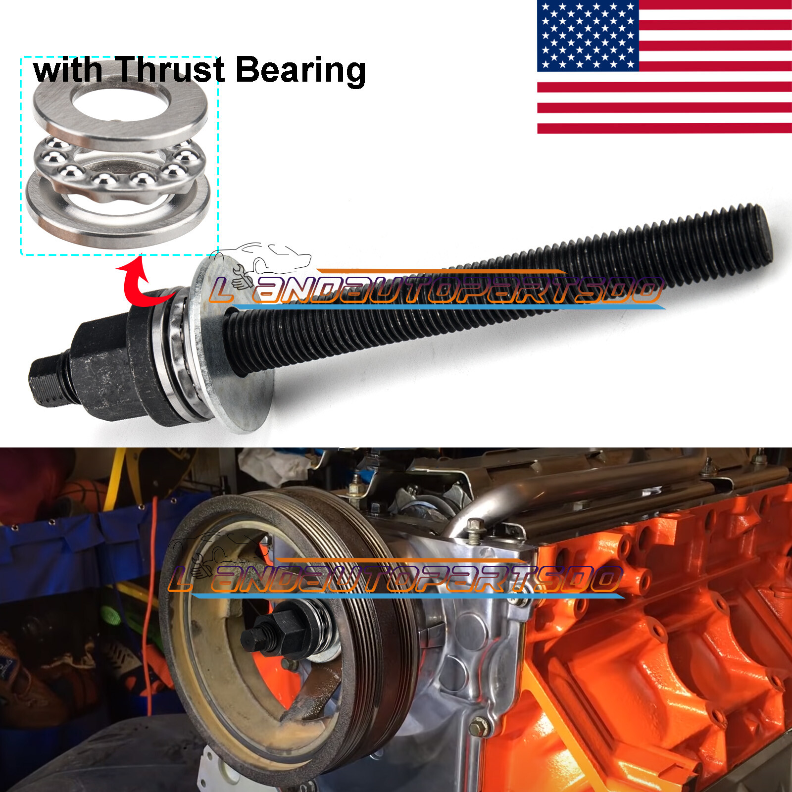 LS LS1 LS2 LS3 LS6 5.3 5.7 6.0 6.2L Harmonic Balancer Installer Tool w/Bearing