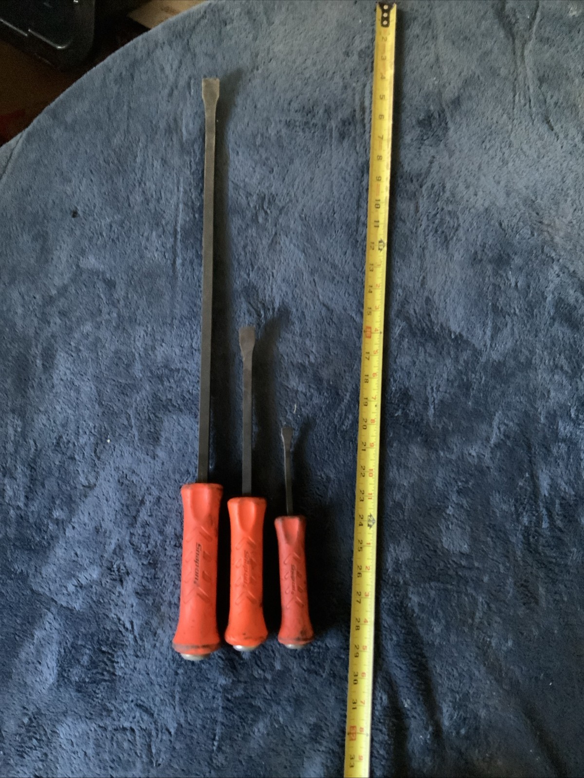 Snap On 3pc Striking Pry Bar Set, Used….orange…..