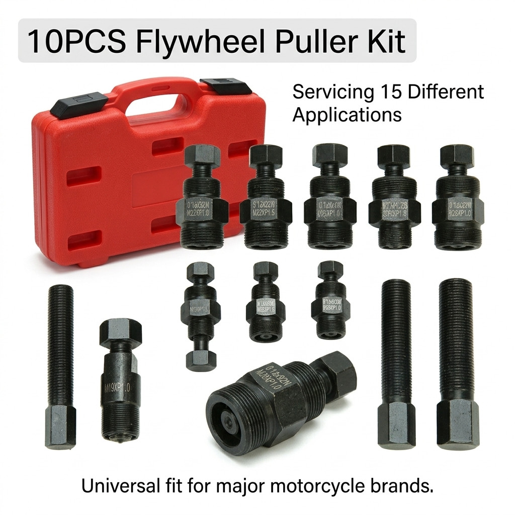 10PC Motorcycle Dirt Bike Flywheel Puller for Yamaha Honda Ducati ATV M14-M28