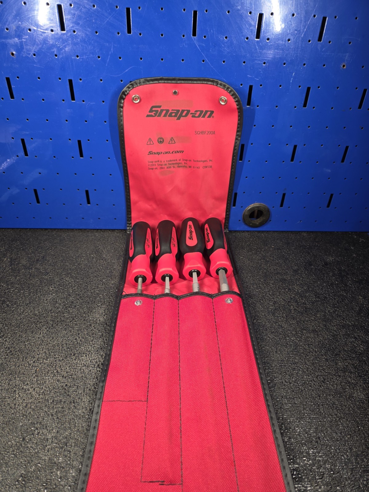 Snap-on Tools SGHBF200A 4-Piece LIGHT USE Red Handle Round File Set See Details
