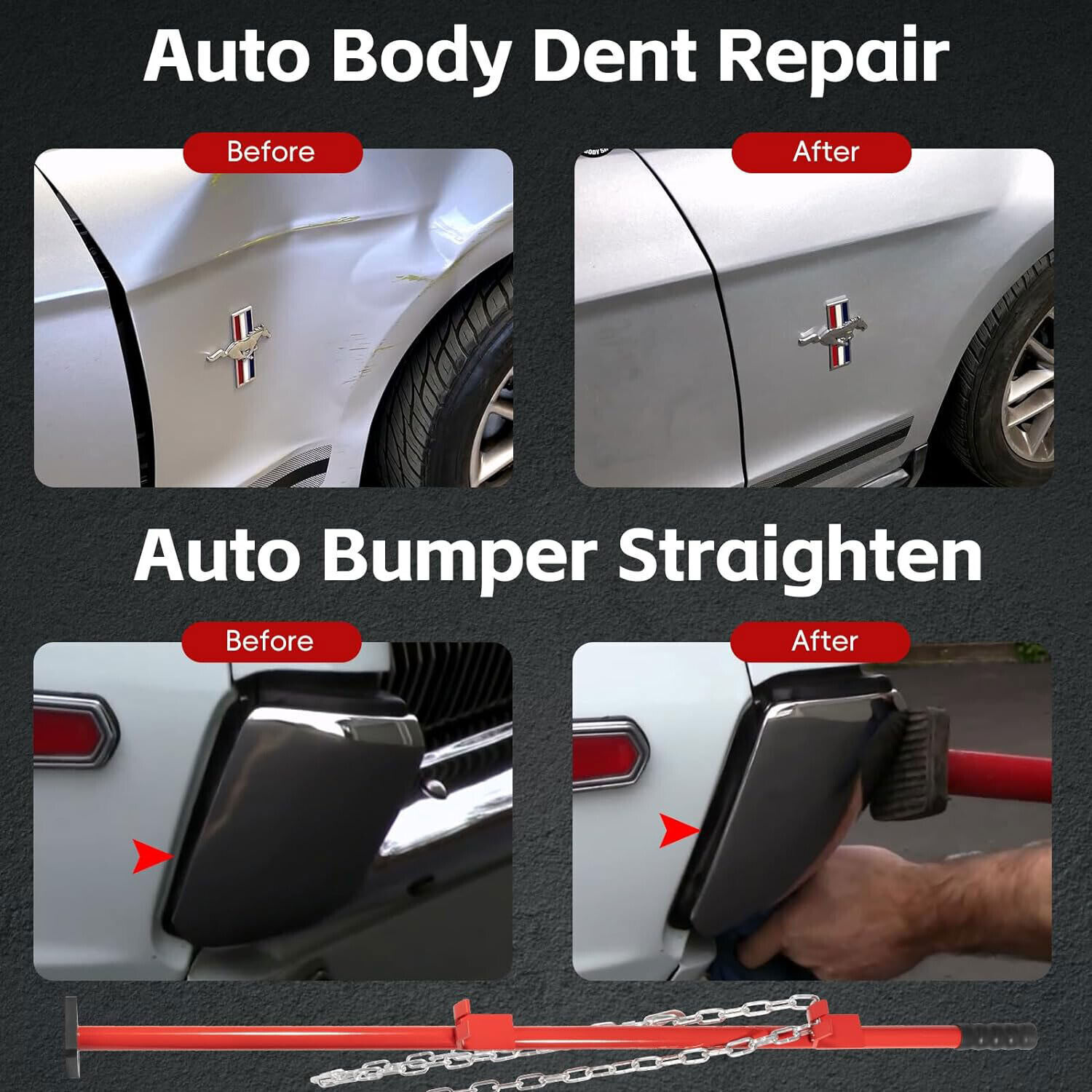 Hustler Stick Body Jack 77175 Car Panel Bumper Auto Body Alignment Repair Tool