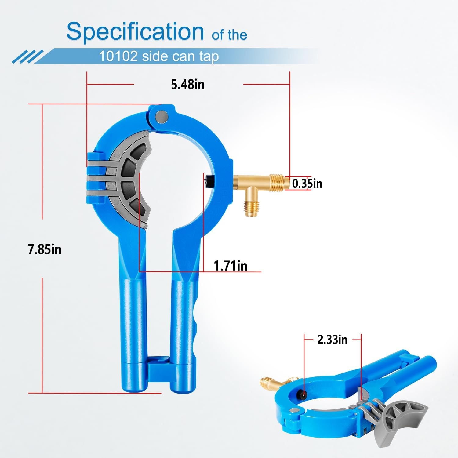 Side Can Tap for R12 R134A Air Conditioning Refrigerant Manifold System/Additive