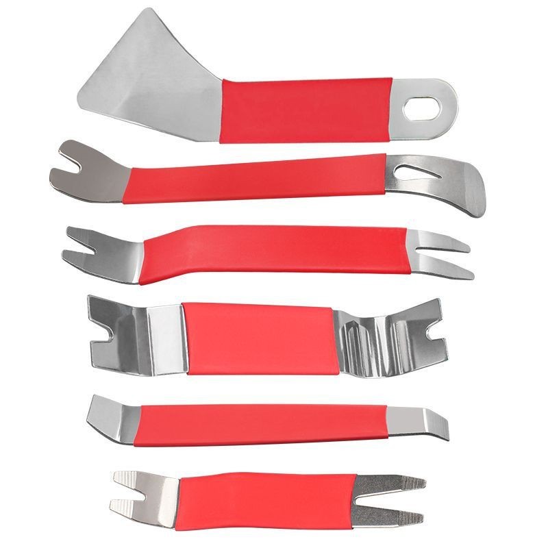 Stainless Steel Car Trim Removal Tools 6PCS for Door Panel Audio Console Repair